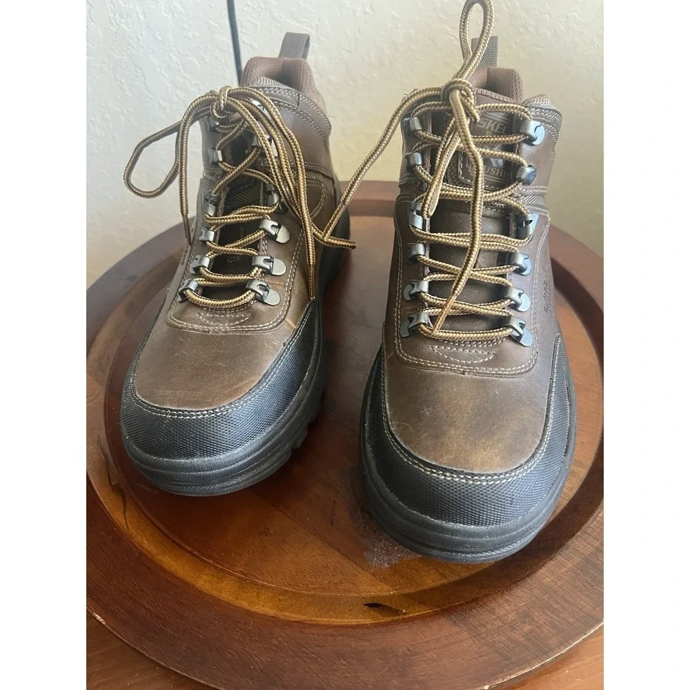 Skecher Chukka Boots Men‎ 7 Chocolate Brown Relaxed Fit Leather Memory Foam